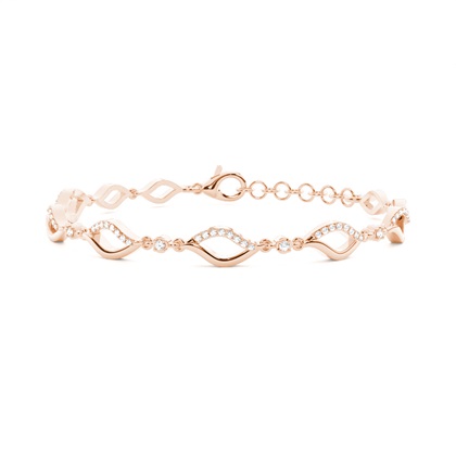 Rose Gold Chain Diamond Bracelets