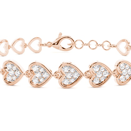 Pave Setting Round Diamond Everyday Bracelet