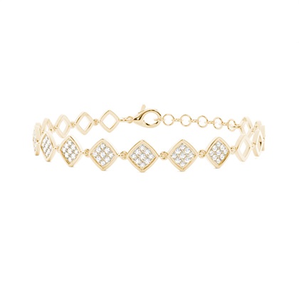 Micro Prong Setting Round Diamond Everyday Bracelet