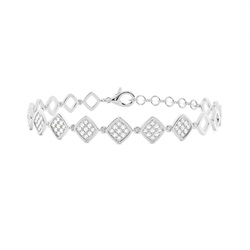 Armband mit runden Diamanten in Mikrokragenfassung Pro