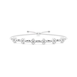 Illusion Plate Prong Setting Diamond Everyday Bracelets
