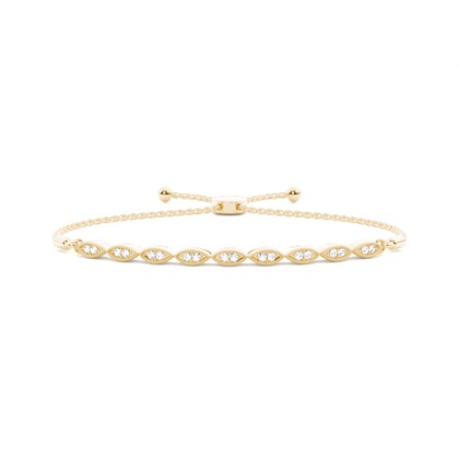 Yellow Gold Friendship Diamond Bracelets