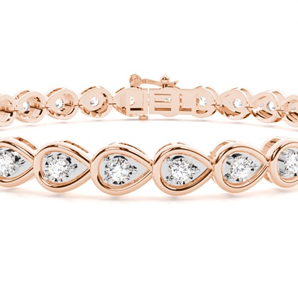 Illusion Plate Krappenfassung Diamant Tennisarmband