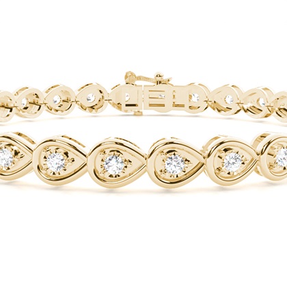 Illusion Plate Krappenfassung Diamant Tennisarmband