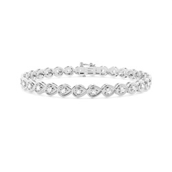 Illusion Plate Krappenfassung Diamant Tennisarmband