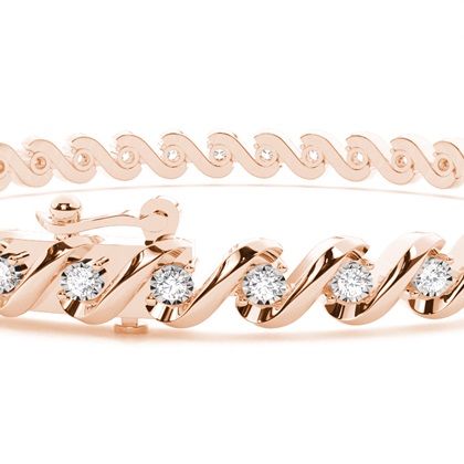 Illusion Plate Krappenfassung Diamant Tennisarmband