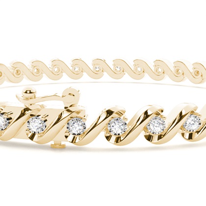 Illusion Plate Krappenfassung Diamant Tennisarmband