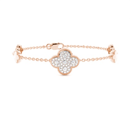 Rose Gold Chain Diamond Bracelets