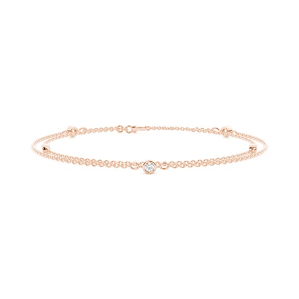 Rose Gold Chain Diamond Bracelets