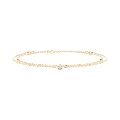 Yellow Gold Chain Diamond Bracelets