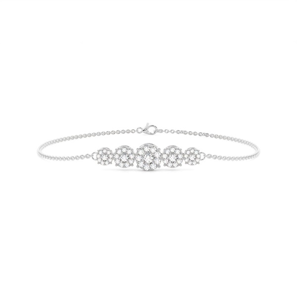 Illusion Plate Prong Setting Diamond Everyday Bracelet