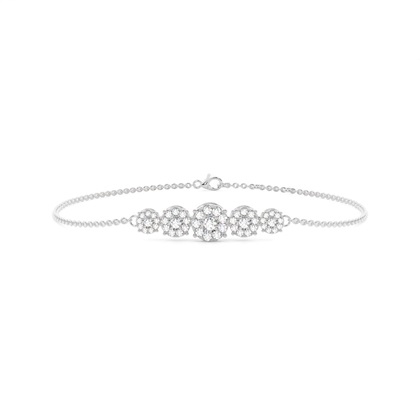 Illusion Plate Prong Setting Diamond Everyday Bracelet