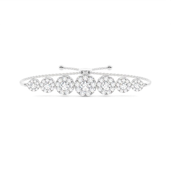 Micro Prong Setting Diamond Bolo Bracelet