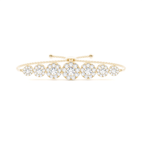 Micro Prong Setting Diamond Bolo Bracelet