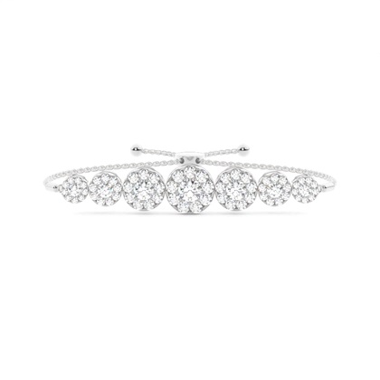 Micro Prong Setting Diamond Bolo Bracelet