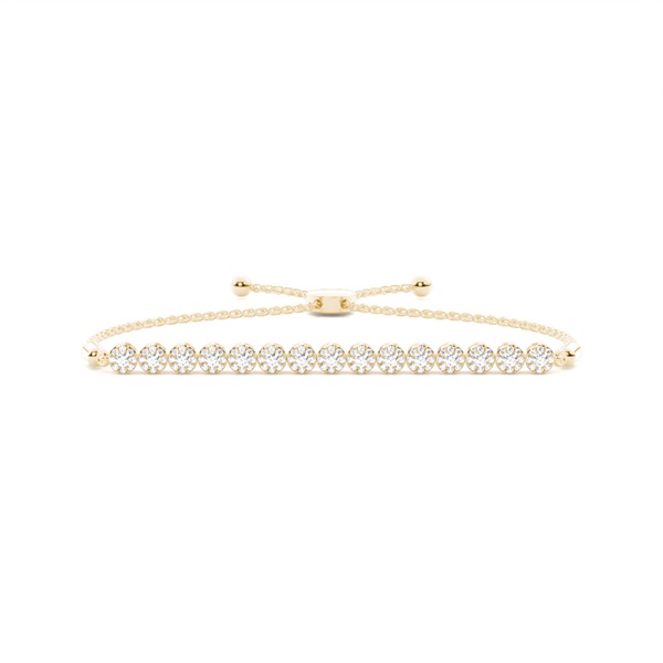 Prong Setting Diamond Bolo Bracelet
