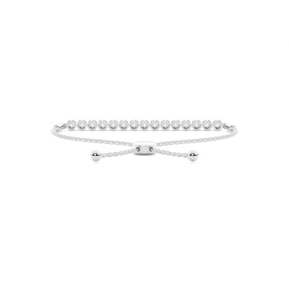 Prong Einstellung Diamant Bolo Armband