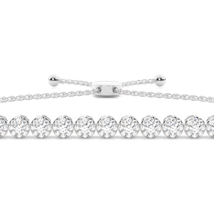 Prong Setting Diamond Bolo Bracelet