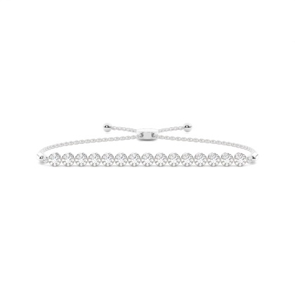 Prong Setting Diamond Bolo Bracelet