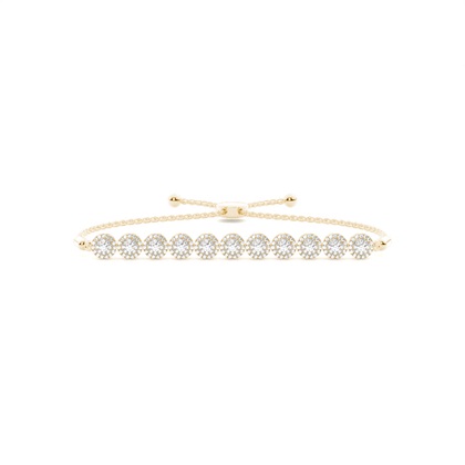 Prong Setting Diamond Bolo Bracelet