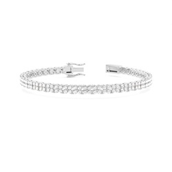 Rundes Tennisarmband in Krappenfassung