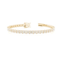Rundes Tennisarmband in Krappenfassung
