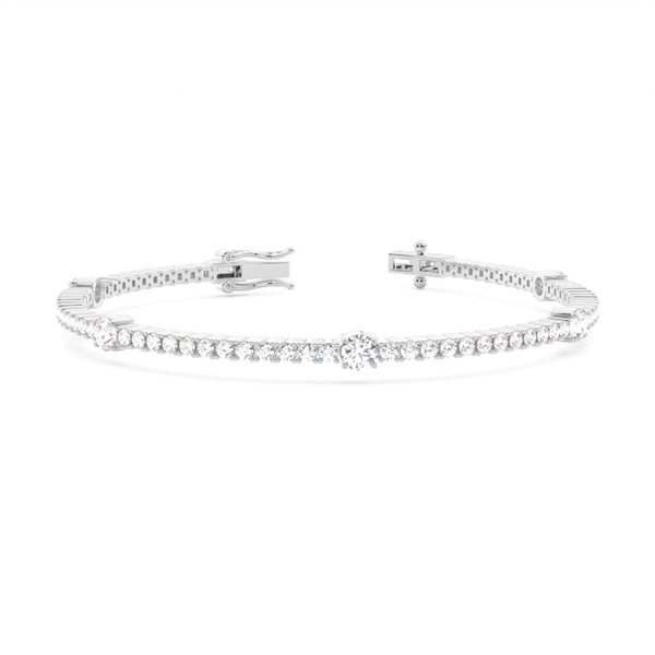 Claw Prong Round Tennis Bracelet