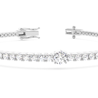 Claw Prong Round Tennis Bracelet