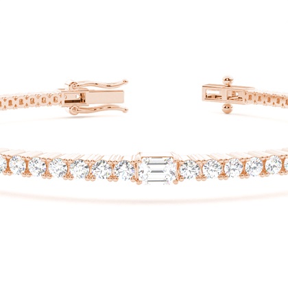 Claw Prong Smaragd-Tennis-Armband