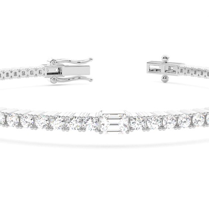 Claw Prong Smaragd-Tennis-Armband