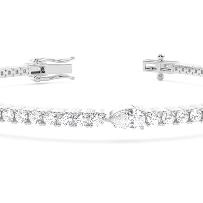 Claw Prong Birnen-Tennis-Armband