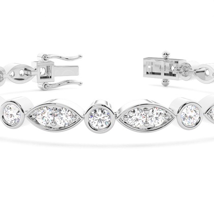 Full Bezel Round Tennis Bracelet