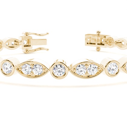 Full Bezel Round Tennis Bracelet