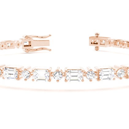 Claw Prong Smaragd-Tennis-Armband