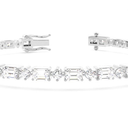 Claw Prong Smaragd-Tennis-Armband