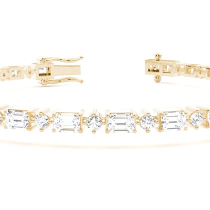 Claw Prong Smaragd-Tennis-Armband