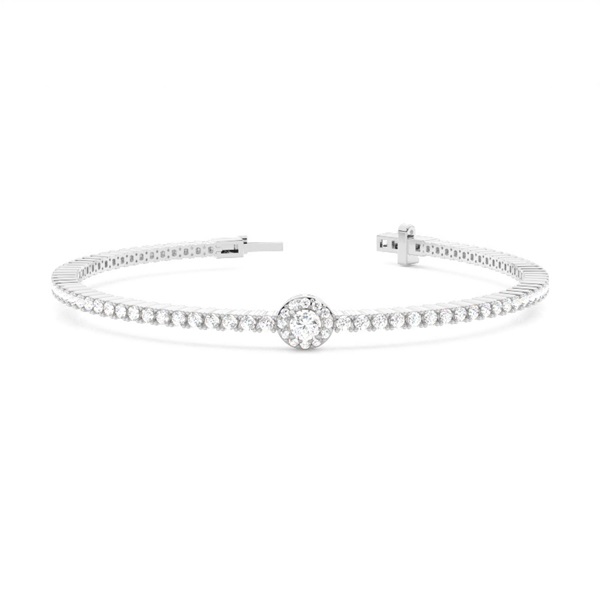 Claw Prong Round Tennis Bracelet
