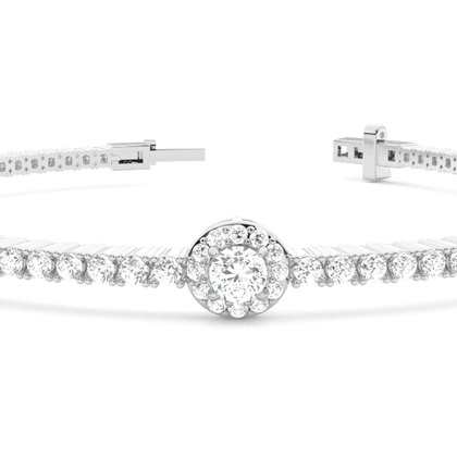 Claw Prong Round Tennis Bracelet