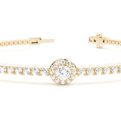 Claw Prong Round Tennis Bracelet