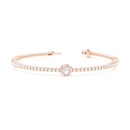Rose Gold Diamond Tennis Diamond Bracelets