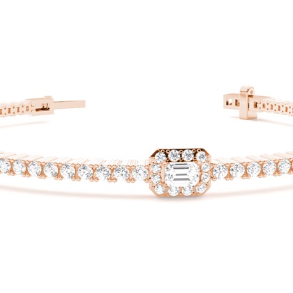 Claw Prong Smaragd-Tennis-Armband