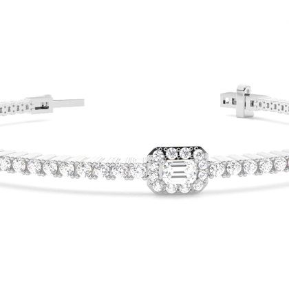 Claw Prong Smaragd-Tennis-Armband