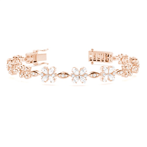 Prong Set Diamond Vintage Look Tennis Bracelet
