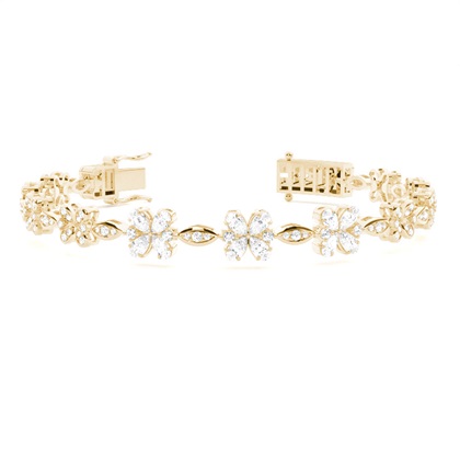 Prong Set Diamond Vintage Look Tennis Bracelet