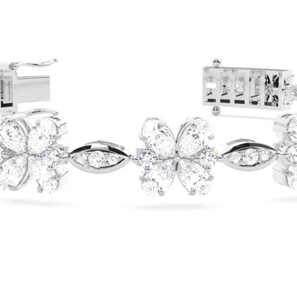 Prong Set Diamond Vintage Look Tennis Bracelet