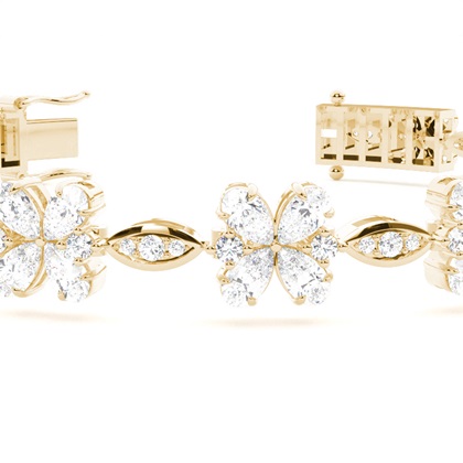 Prong Set Diamond Vintage Look Tennis Bracelet