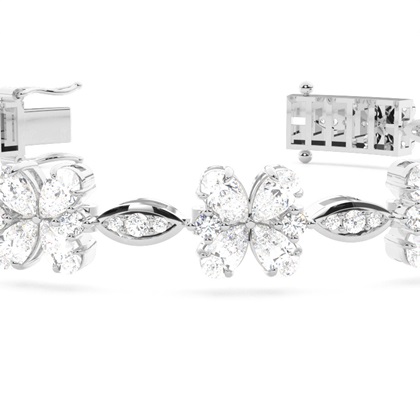 Prong Set Diamond Vintage Look Tennis Bracelet