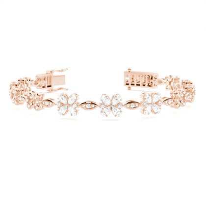 Prong Set Diamond Vintage Look Tennis Bracelet
