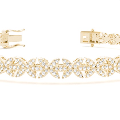 Prong Set Diamond Vintage Look Tennis Bracelet