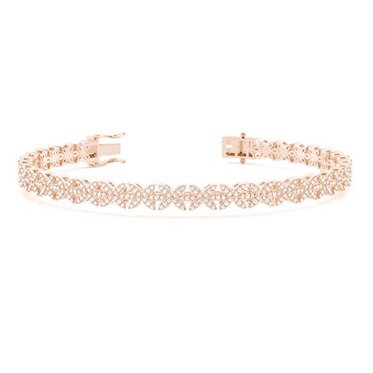 Rose Gold Diamond Tennis Diamond Bracelets